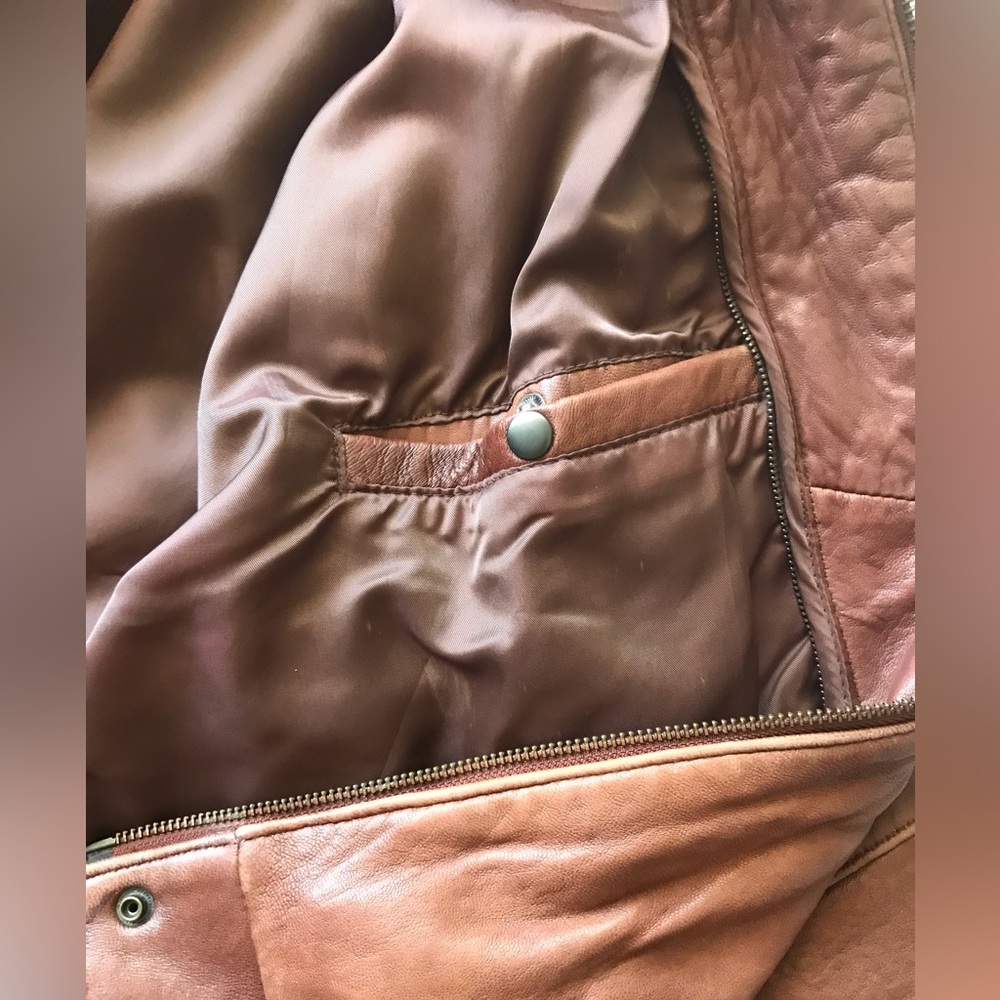 ~Georgetown Design Brown Leather Jacket~ - Picture 11 of 11